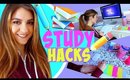 STUDY LIFE HACKS for SCHOOL | How to get GOOD GRADES | Organization + STUDY Tips!