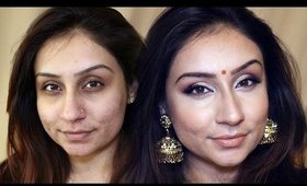 Drugstore Indian/Bollywood/South Asian Party Makeup Brown skin makeup || Makeup With Raji