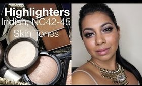 Highlighters for Asian, Desi, Indian, NC42, NC44, NC45 Skin Tones