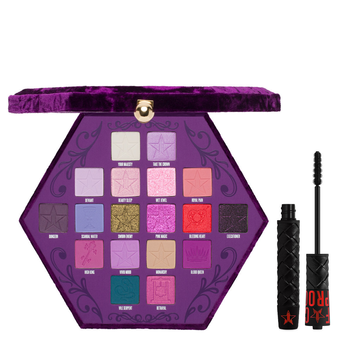 Jeffree Star Cosmetics Blood Lust Palette + F*ck Proof Mascara alternative view 1 - product swatch.
