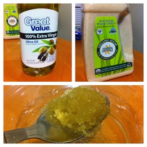 Extra virgin olive oil+organic sugar=soft lips💋