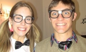 His & Her Nerd Costumes and Makeup