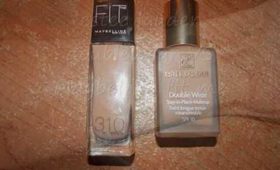 Estee lauder double wear foundation VS Maybelline fit me foundation