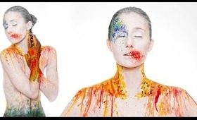 COLOR SPLASH BODYPAINTING. Behind the Scenes Photo Shoot.