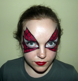 Spiderman/woman masquerade mask. Tutorial here: http://www.youtube.com/watch?v=pLlmV_09E5I