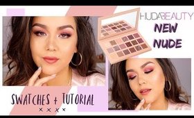 HUDA BEAUTY NEW NUDE PALETTE | REVIEW + TUTORIAL