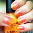 Orange Gradient Nails