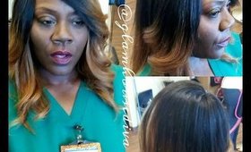 Glam at workvlog #3 Long hair quickweave- @glamhousediva