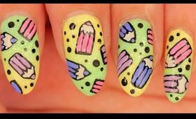 Back to School nail art