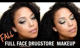 ALL DRUGSTORE | FALL GREEN EYE MAKEUP TUTORIAL | NaturallyCurlyQ