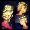 My Blonde and pink Mohawk updo on myself 