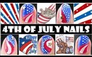 4TH OF JULY NAILS | CAPTAIN AMERICA NAIL ART DESIGN INDEPENDENCE DAY AMERICAN FLAG HOW TO