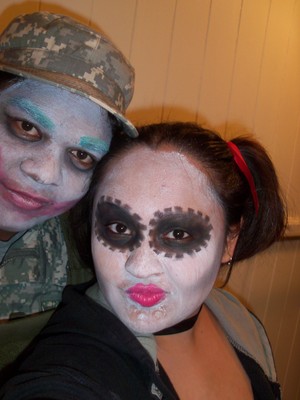 Joker and Harley Quinn Halloween Makeup