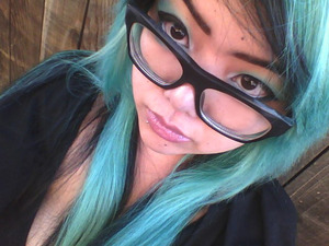 *Hair color achieved my mixing equal parts of manic panic with conditioner.
