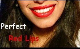 Perfect Red Lips Tutorial ♥ Make lipstick last all day!