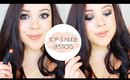 TOP 5 NUDE LIPSTICKS WITH LIP SWATCHES!