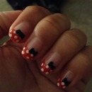 Minie mouse nails 