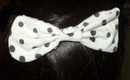 DIY Polka Dot Fabric Bow Hair Clip Tutorial