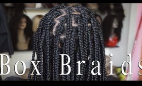 BOX BRAIDS RUBBER BAND METHOD