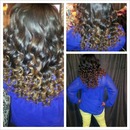 One of my lovely clients! Curls for a night out