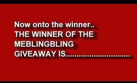MEBLINGBLING Giveaway Winner!