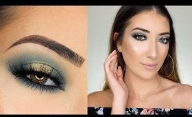 Blue and Gold Halo Smokey Eye Makeup Tutorial