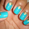 Teal and Gold Chevrons