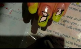 Pink Butterfly Nail Art Tutorial HD video