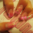 Pink Ribbon Gel Nails