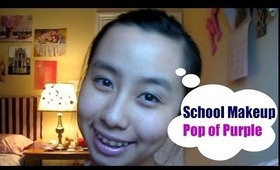 Simple 5 min. Drugstore School Makeup: Pop of Purple