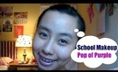 Simple 5 min. Drugstore School Makeup: Pop of Purple