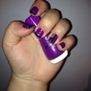 Purple nail art