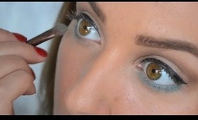 Budget make-up look with a pop of color