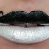 Novelty Black & White Moustache Lips