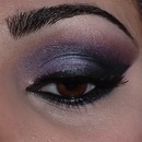 Purple eye make up