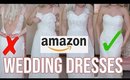 TRYING ON AMAZON WEDDING DRESSES