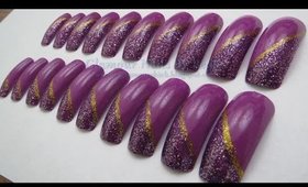 GNbL- Purple and Glitter Corner French