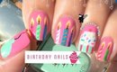 Birthday Cupcake Candle Nails by The Crafty Ninja