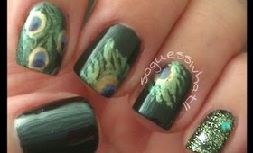 Peacock Feathers - Nail Art Tutorial