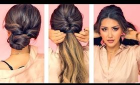 ★ 1-MIN EVERYDAY HAIRSTYLES for WORK! 💗  WITH PUFF 💗  EASY BRAIDS & UPDO for Long 💗 Medium HAIR