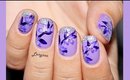 Shades of Purple Floral Nail Art