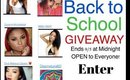 LAST CHANCE TO ENTER THIS BACK TO SCHOOL GIVE AWAY! ENDS MIDNIGHT TONIGHT!