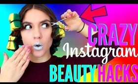 WEIRD Instagram Beauty Hacks TESTED !!! BOOBIEBLENDER + GLITTER LIPS AND MORE!!