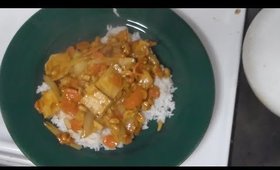 Vegan Tofu In Spicy Peanut Sauce