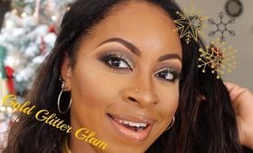 Gold Glitter Glam Using Kylie Cosmetics Sipping Pretty Palette!