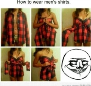I just thought this is a cute way to wear a button down shirt!