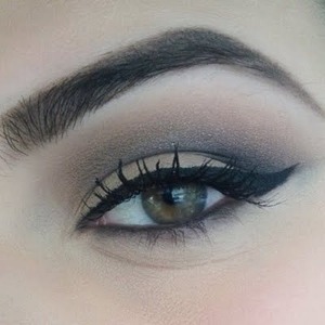 Dark shades added to a Lightly place Plum shade and Black liner