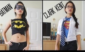 Last Minute Halloween Costumes {Batman and Clark Kent}