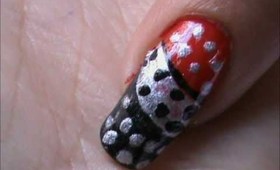 Side Polka Dots - tutorial easy nail design beginners- easy nail design for short art designs
