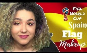 Spain Flag Inspired Makeup Tutorial -Fifia World Cup- (NoBlandMakeup)